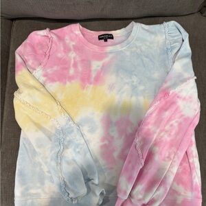 Generation Love Pink and White Tie-Dye Top